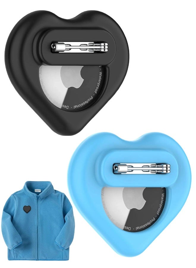2 Pack AirTag Holder For Kids, Hidden Silicone Case For Apple For AirTag Tracker Kids With Invisible Pin, Anti Lost, For Elderly, Luggage, Clothing, Shoes, Backpack, Family Travel - Image 1